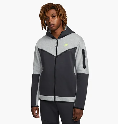 Толстовка чоловіча Nike Sportswear Tech Fleece Full-Zip Hoodie Grey DV0537-063
