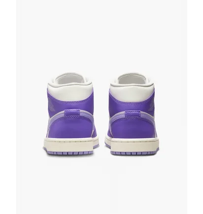 Кроссовки женские Air Jordan 1 Mid WomenS Shoes White/Violet BQ6472-504