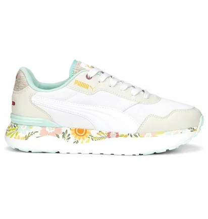 Кроссовки женские Puma R78 Voyage Wild Garden Floral Lace Up Sneakers White/Beige 389235-01