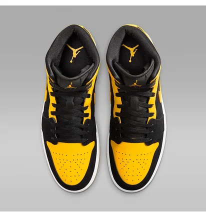 Кроссовки мужские Air Jordan 1 Mid Se Black/Yellow HJ6654-071