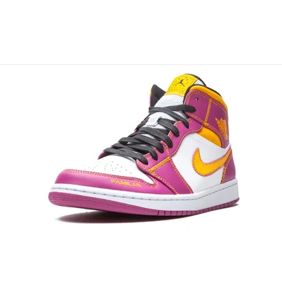Кроссовки мужские Air Jordan 1 Mid White/Violet DC0350-100