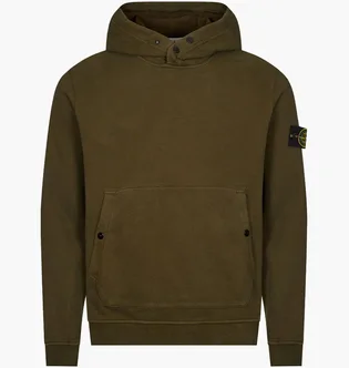 Худи мужское Stone Island Logo Hoodie Olive 791561720-V0058