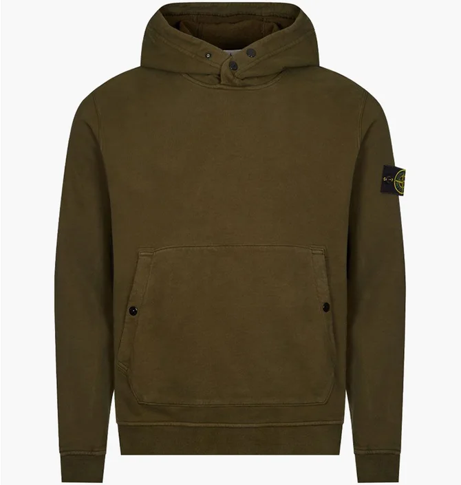 Худи мужское Stone Island Logo Hoodie Olive 791561720-V0058