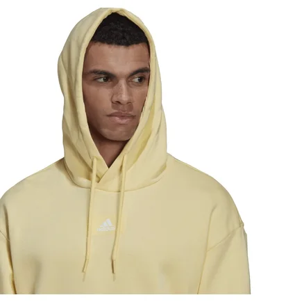 Худи мужское Adidas Essentials Feelvivid Cotton Fleece Drop Shoulder Hoodie Yellow Hk2824