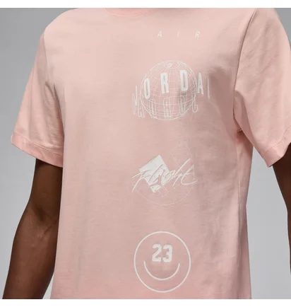 Футболка чоловіча Nike M J Brand Logo Stack Ss Crw Peach FN6027-622