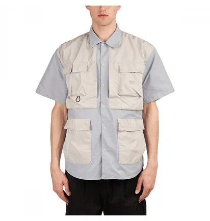 Рубашка унисекс Liberaiders Lr Utility S/S Shirt Grey 712032201