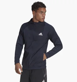 Худи мужское Adidas Training Full-Zip Hoodie Blue Hc4252
