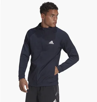 Худи мужское Adidas Training Full-Zip Hoodie Blue Hc4252