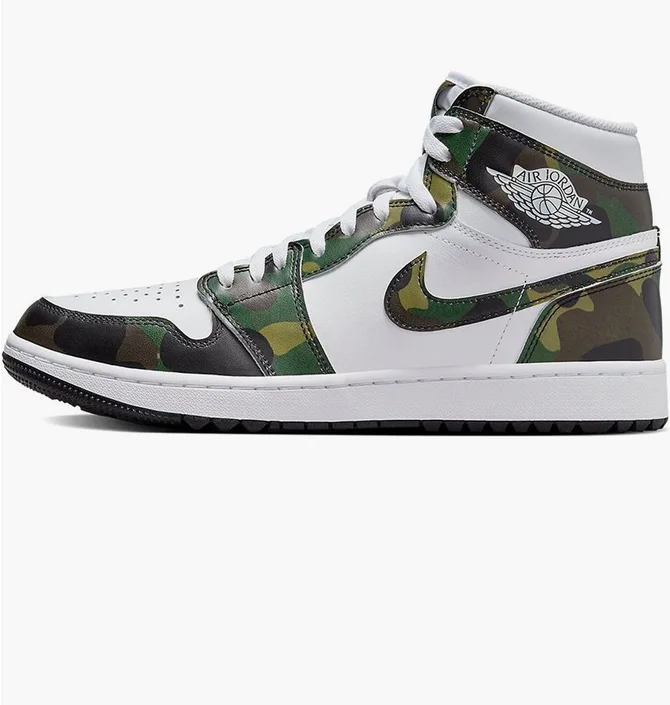 Кросівки чоловічі Air Jordan 1 High Golf White/Olive DQ0660-300