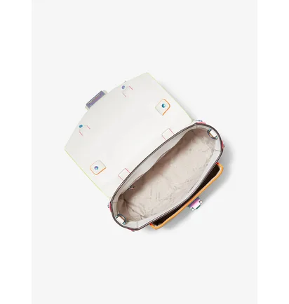 Сумка женская Michael Kors Manhattan Medium Contrast-Trim Leather Satchel White 35H1TNCS8L-OPTIC-WHITE-18789