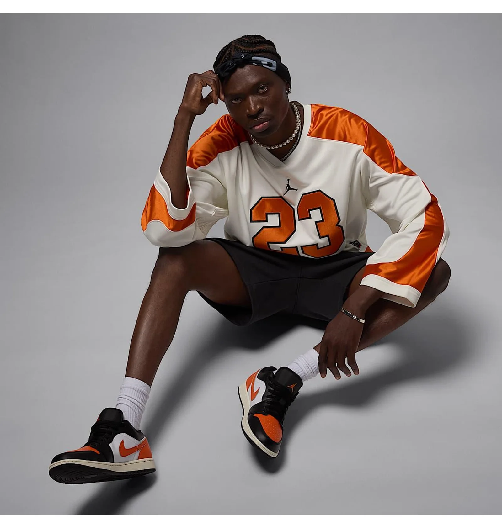 ᐉ Кроссовки мужские Air Jordan Low Orange/Black 553558-081