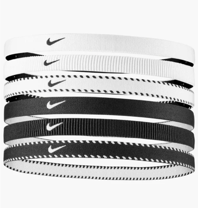 Пов'язка на голову Nike Flex Classic (6 шт) Black/White N.101.1927.189.OS