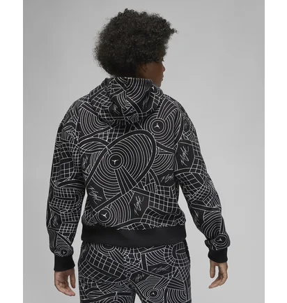 Худи женское Air Jordan Flight Allover Print Hoodie Black Dv1417-010