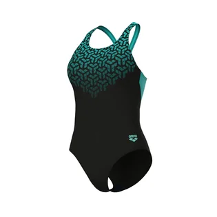Купальник жіночий Arena Kikko V Swimsuit V Back Graphi Black 006650-508