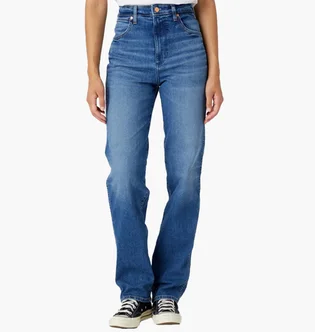 Джинси жіночі Wrangler Mom Straight Blue 112332329