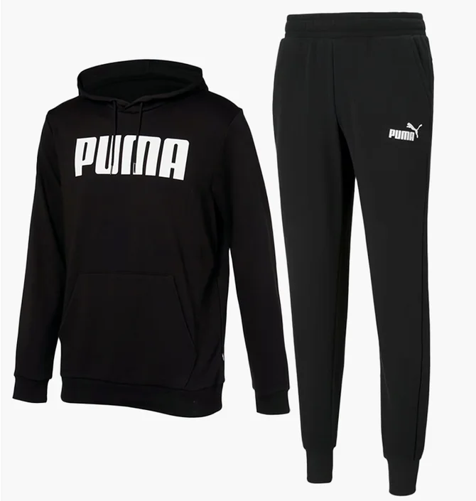 Спортивный костюм мужской Puma Essentials Logo Sweatpants & Hoodie Black 847228-01__586716-01