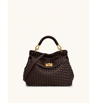 Сумка жіноча JW PEI Lucia Classic Top Handle Woven Bag Brown BB2025BG117724JWP