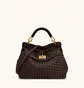Сумка жіноча JW PEI Lucia Classic Top Handle Woven Bag Brown BB2025BG117724JWP