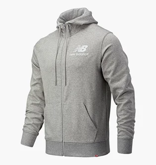 Толстовка чоловіча New Balance Ess Stacked Fz Grey MJ03558AG