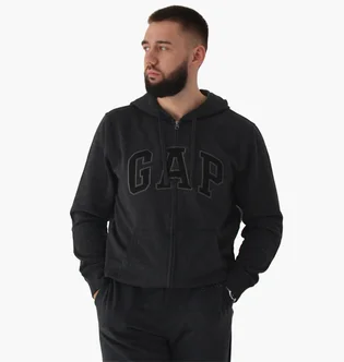 Толстовка чоловіча Gap Logo Zip Hoodie Grey 218871801