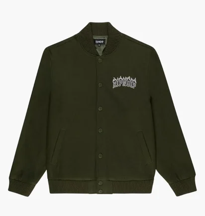 Бомбер мужской RipNDip Fire Spirit Varsity Green RNDFAL24102