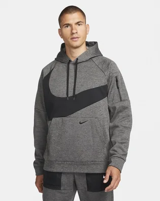Худи мужское Nike M Nk Tf Hd Po Swoosh Grey Dq5401-071