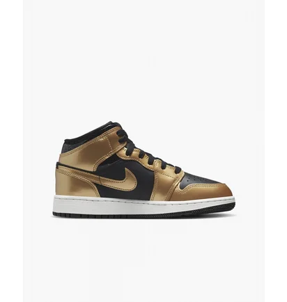 Кросівки дитячі Air Jordan Retro 1 Mid Se Casual Shoes Metallic/Black Dr6967-071