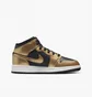 Кросівки дитячі Air Jordan Retro 1 Mid Se Casual Shoes Metallic/Black Dr6967-071