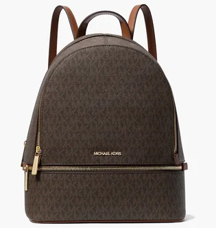 Рюкзак жіночий Michael Kors Rhea Medium Signature Logo Backpack Brown 35S5GRAB2B-BROWN-112874