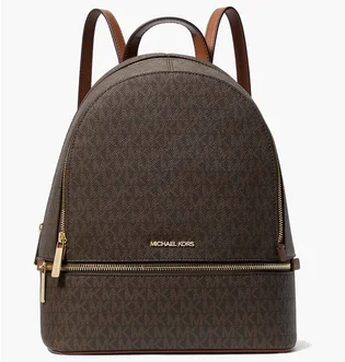 Рюкзак женский Michael Kors Rhea Medium Signature Logo Backpack Brown 35S5GRAB2B-BROWN-112874
