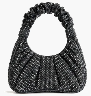 Сумка жіноча JW PEI Gabbi Artificial Crystal Medium Ruched Hobo Handbag Grey BB2023BG70167JWP
