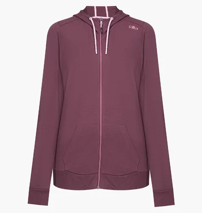 Толстовка женская CMP Jacket Fix Hood Bordo 32D8016-C904