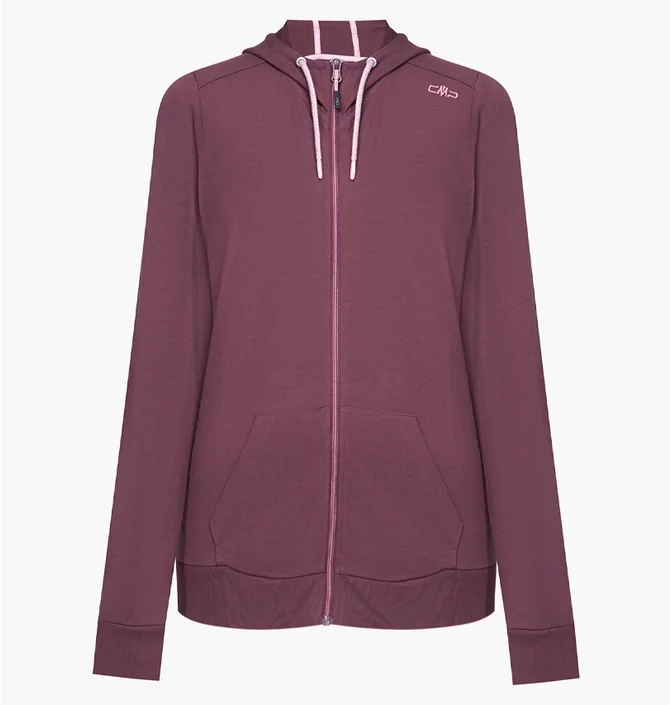 Толстовка женская CMP Jacket Fix Hood Bordo 32D8016-C904