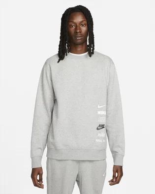 Свитшот мужской Nike Sweat Crew Multi Logo Grey DX0781-063