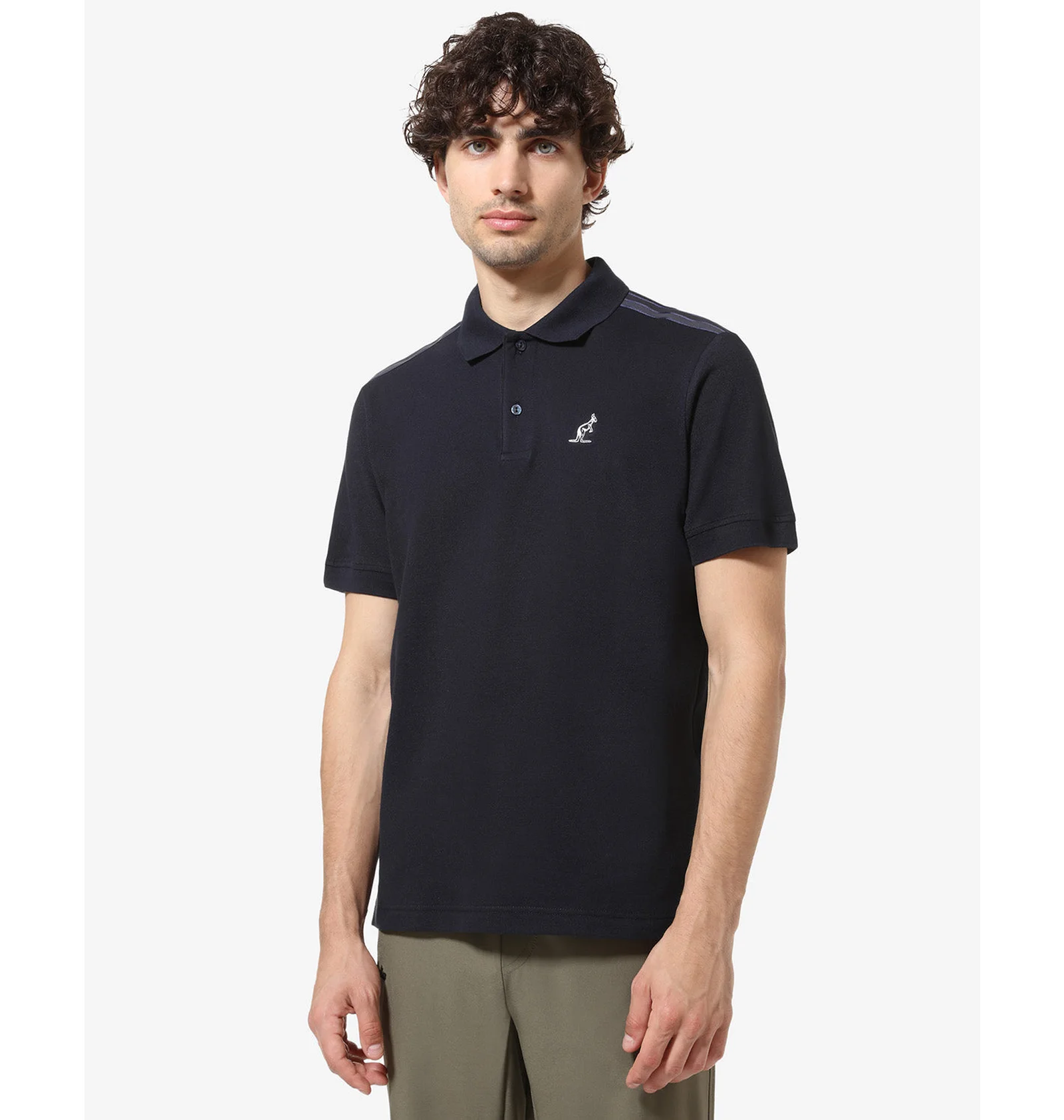 ᐉ Поло мужское AUSTRALIAN Tape Stripe Polo Club Pique Black
