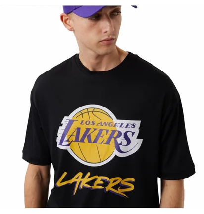 Футболка чоловіча NEW ERA Nba Los Angeles Lakers Script Mesh Black 60284737