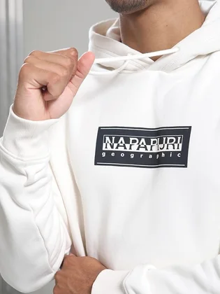 Худи мужское Napapijri B-Box Logo White NP0A4I19-WHITE