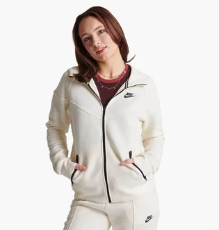Толстовка женская Nike Sportswear Tech Fleece Windrunner Full-Zip Hoodie Beige FB8338-110
