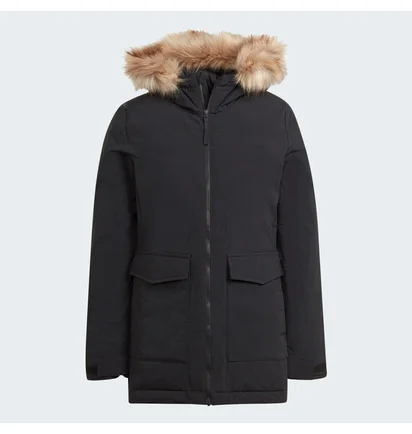 Куртка жіноча Adidas Hooded Fur Black IJ8260