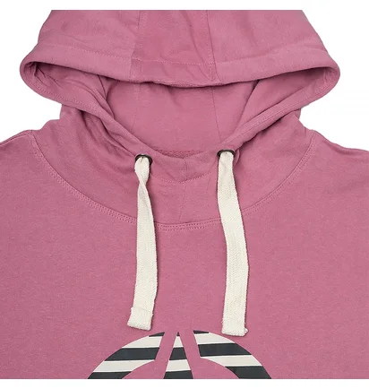 Худи женское Jeep Hooded Oversize Sweatshirt Star Striped Print Pink O102608-P490