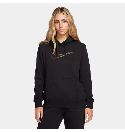 Худи женское Nike Club Fleece Shine Po Hoody Black FB8763-010