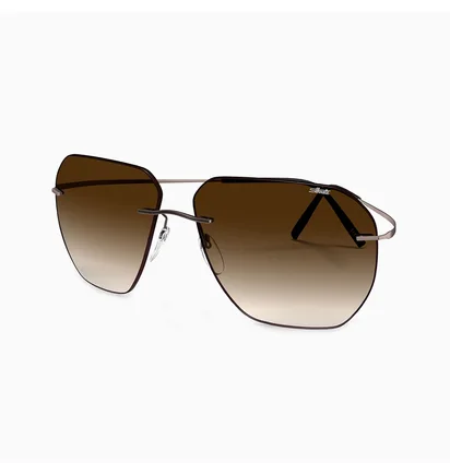 Солнцезащитные очки мужские Silhouette Gold/Brown 8743-6040
