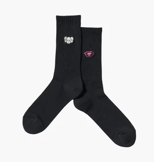 Носки мужские Uniqlo Kaws + Warhol Ut Black (1 пара) E476519-09