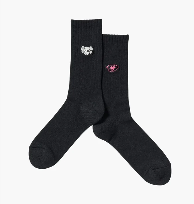 Носки мужские Uniqlo Kaws + Warhol Ut Black (1 пара) E476519-09