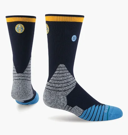 Шкарпетки унісекс Stance Nba Denver Nuggets Logo Crew Basketball Socks Blue/Grey (1 пара) M559C5LCNU-NVY
