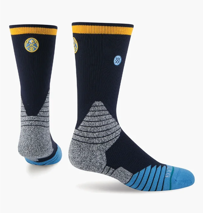 Шкарпетки унісекс Stance Nba Denver Nuggets Logo Crew Basketball Socks Blue/Grey (1 пара) M559C5LCNU-NVY