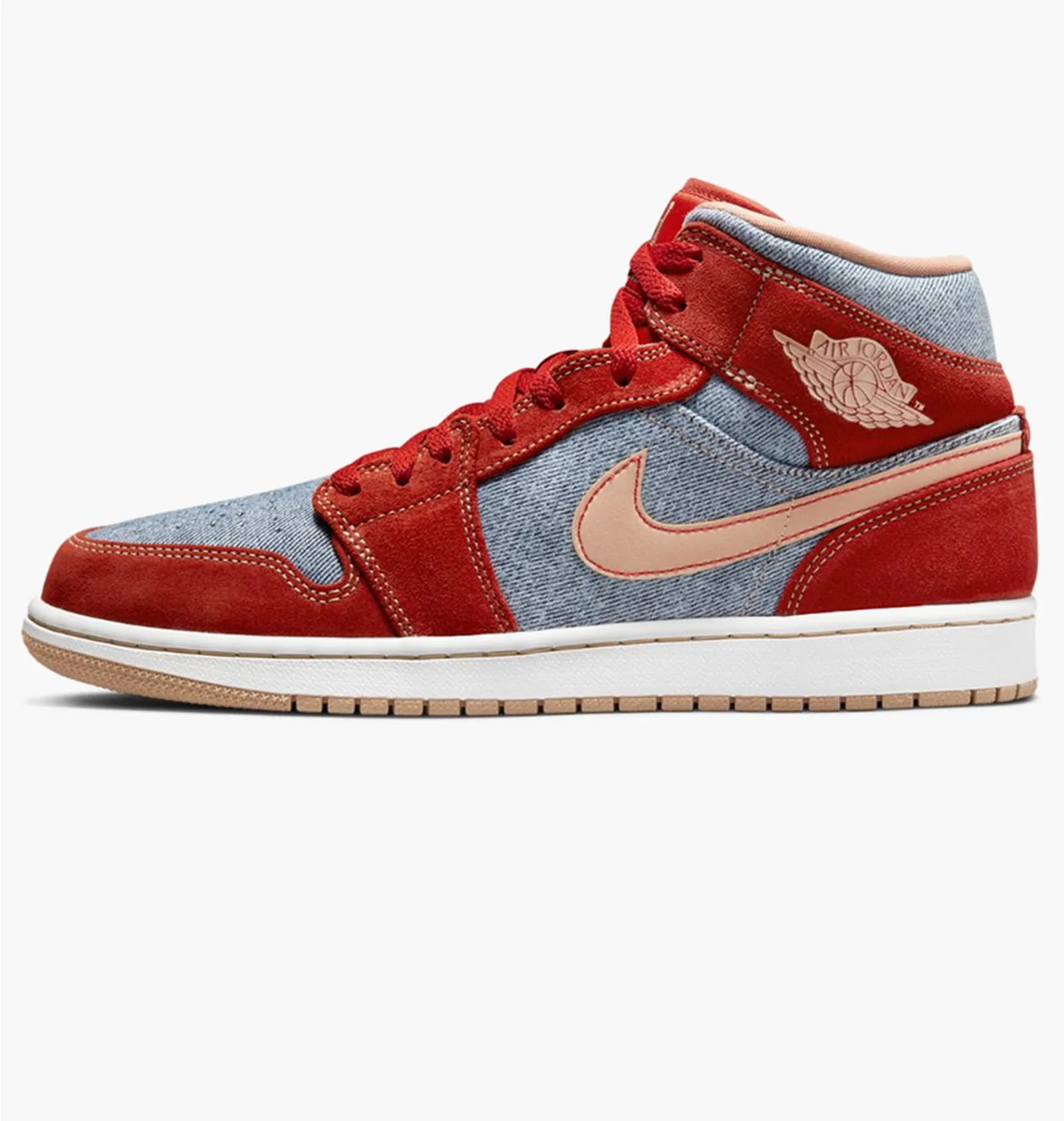 ᐉ Кроссовки мужские Air Jordan 1 Mid Se Red/Light Blue Dm4352-600