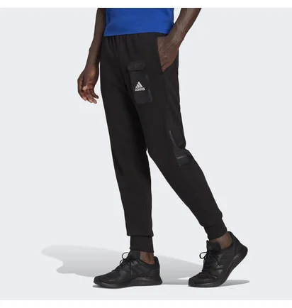Штаны мужские Adidas Essentials Brandlove French Terry Pants Black HE1776