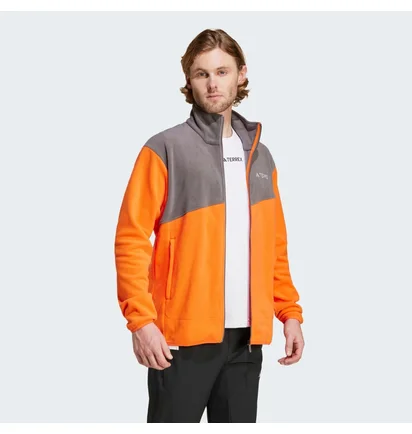 Кофта чоловіча Adidas Terrex Multi Full-Zip Fleece Orange/Grey IZ3293