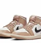 Кроссовки женские Air Jordan 1 Mid Brązowe White/Beige BQ6472-103